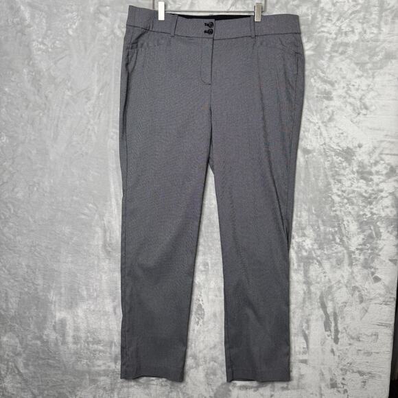 Lane Bryant Pants Womens 18 Gray Straight Leg Stretch Career Work Office Modern - Picture 1 of 10